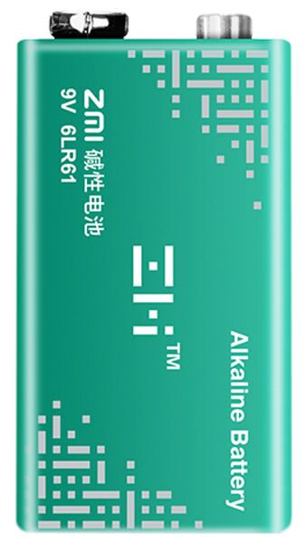 Батарейка КРОНА - ZMI Alkaline 6LR61 9V (Green) - 3