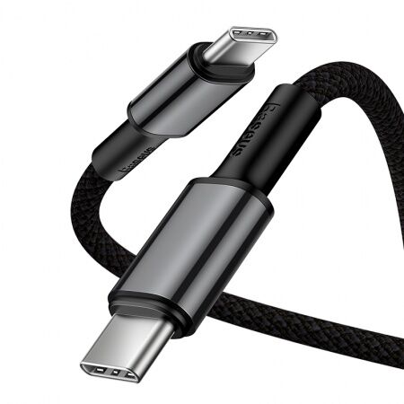 Кабель USB-C BASEUS High Density Braided, Type-C - Type-C, 5A, 2 м, черный - 3