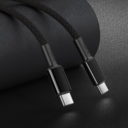 Кабель USB-C BASEUS High Density Braided, Type-C - Type-C, 5A, 2 м, черный - 4