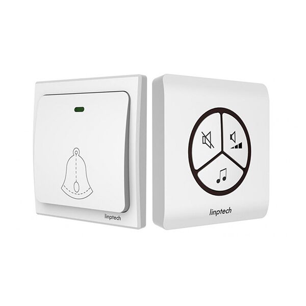 Беспроводной дверной звонок Linptech Self-powered Wireless Doorbell G1 (White) - 3