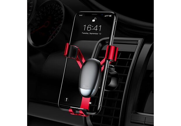 Держатель для смартфона Baseus Mini Gravity Holder SUYL-G09 (Red/Красный) : отзывы и обзоры - 7