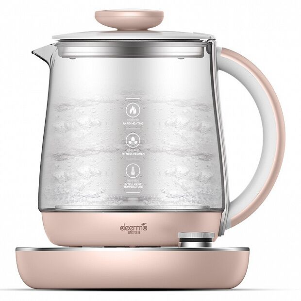Электрический чайник Deerma Stainless Steel Health Pot YS201 (Pink/Розовый) - 1