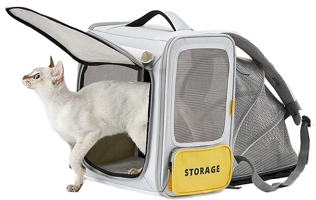 Рюкзак-переноска для кошек Petkit Outdoor X-Zone Cat Backpack (Gray) - 3