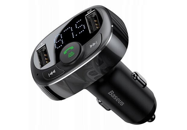 Автомобильный FM-трансмиттер Baseus S-09A Bluetooth MP3 Car Charger Standard Edition CCTM-01 (Black/Черный) - 2