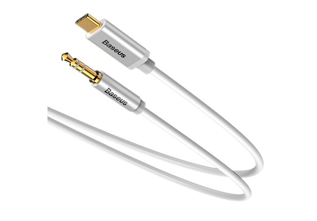 Аудио кабели Baseus Yiven Type-C Male To 3.5 Male Audio Cable M01 (White/Белый) - 1