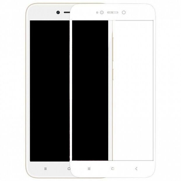 Защитное стекло с рамками для Xiaomi Redmi 5A (White/Белый) 