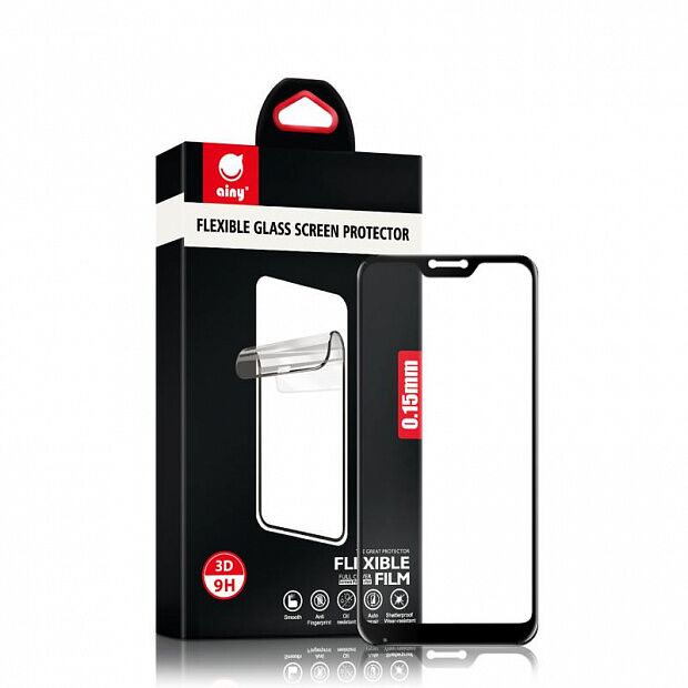 Защитное стекло для Xiaomi Redmi 6 Pro/A2 Lite Ainy Full Screen Cover (0,15mm) (Black/Черный) - 1