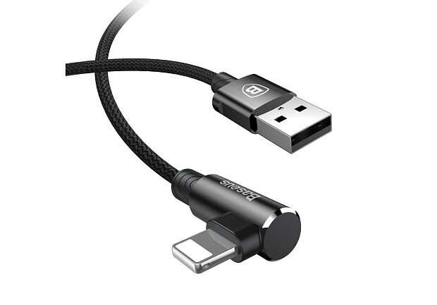 Кабель USB BASEUS MVP Elbow Type, USB - Lightning, 2А, 1 м, черный, угловой - 8