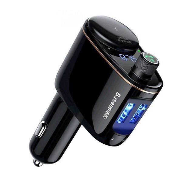 Автомобильный FM-трансмиттер Baseus Locomotive Bluetooth MP3 Vehicle Charger CCALL-RH01 (Black/Черный) - 3