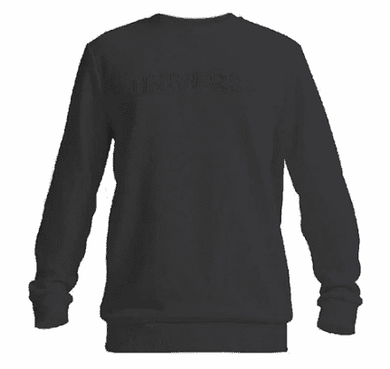 Толстовка Easy Mens Fashion Three-Dimensional Letter Neck Fleece (Black/Черный) 