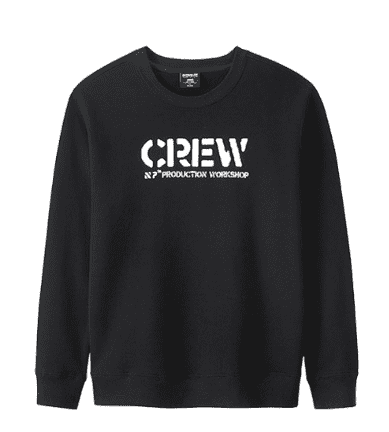 Толстовка Mitownlife Cotton Heavy Original Print Sweater Crew (Black/Черный) 
