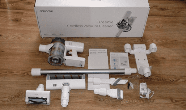 Состав комплекта Xiaomi Dreame Tracking Wireless Vacuum Cleaner V9P Комплектация беспроводного пылесоса V9P Vacuum Cleaner