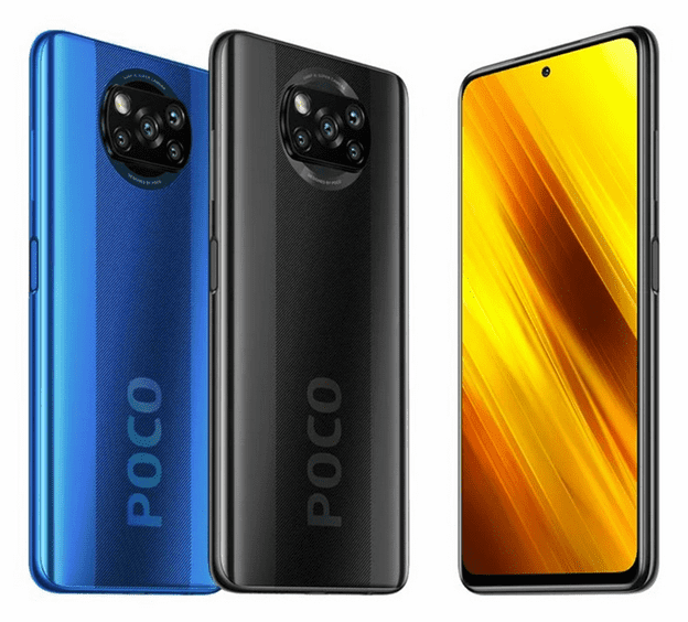 Цветовая палитра корпуса телефона Xiaomi Poco X3 NFC
